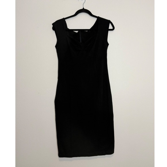 Betabrand Dresses & Skirts - Betabrand Black Sleeveless Sheath Dress Sweetheart Neckline Ponte Knit Medium